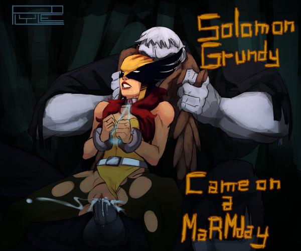 Solomon Grundy cane on aâ€¦ Hawkgirl!